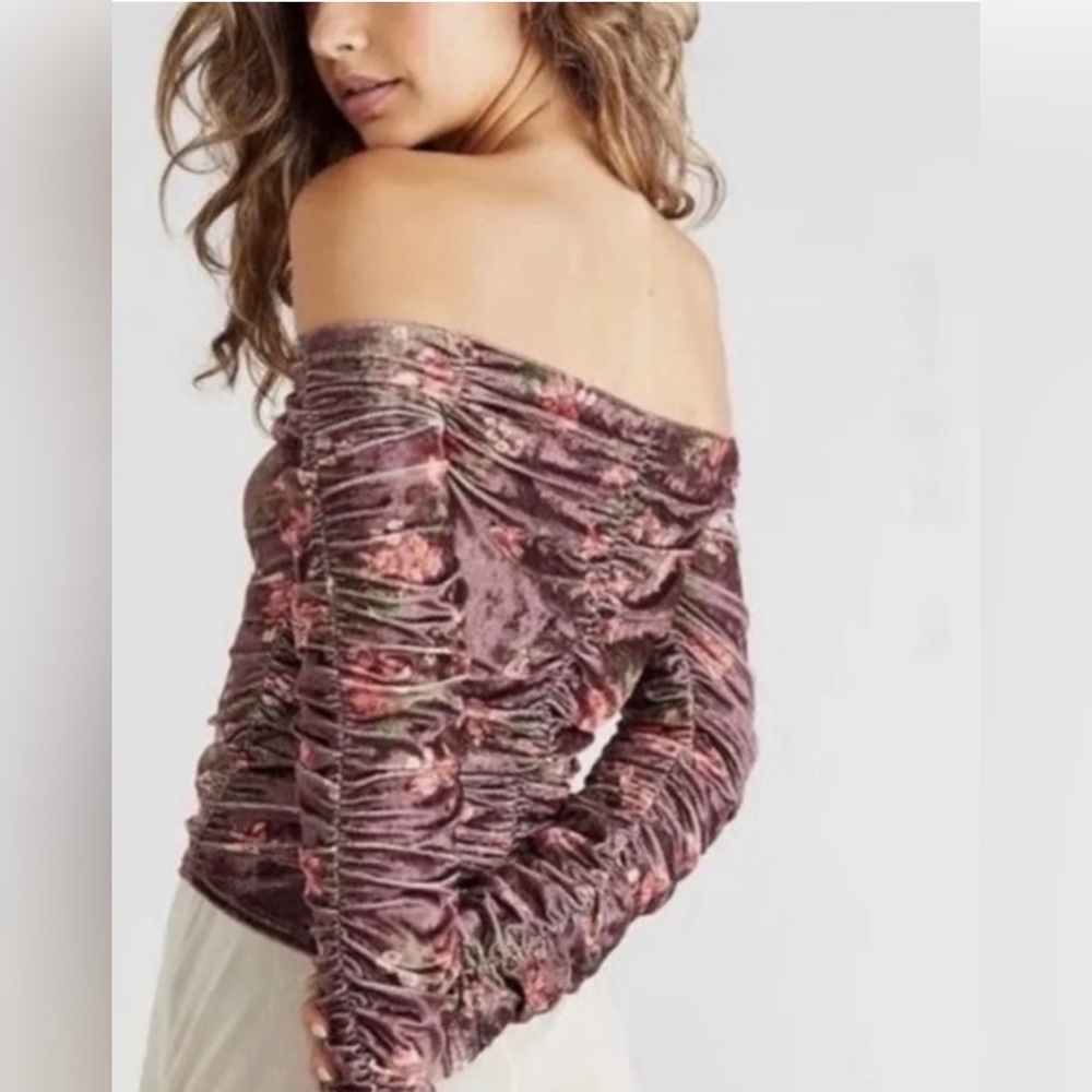 NWOT Velvet Free People Reina Off The Shoulder Top Size Large - Picture 3 of 7